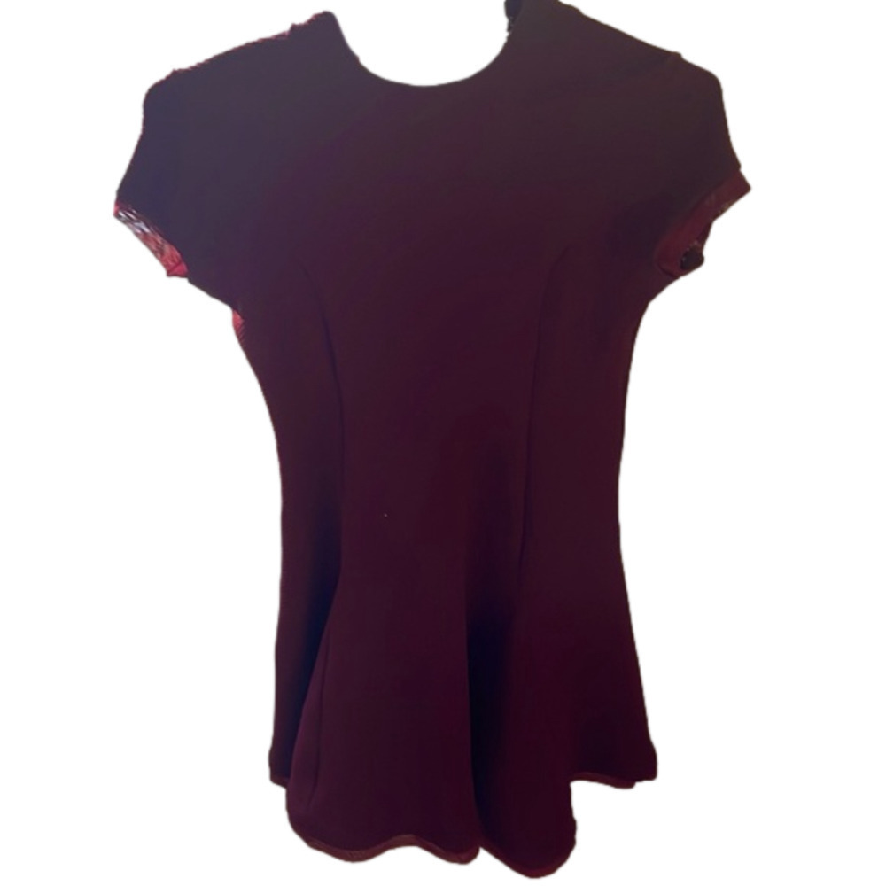 🌿Elisa B Dark Red Girls Cap-sleeved dress, size 16🌿